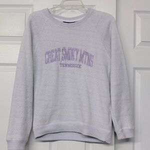 Great Smoky Mountains National Park Destination Embroidered Sweatshirt Lilac Sm